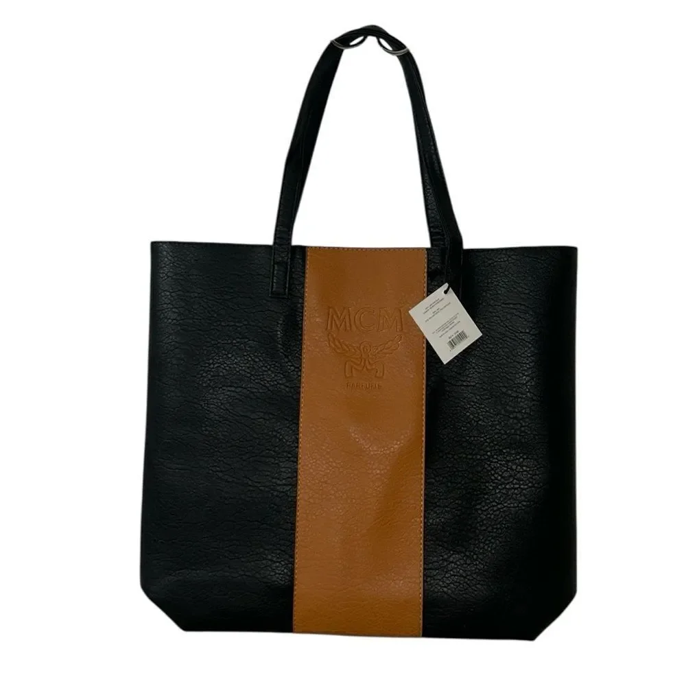 MCM, black and cognac tote Authentic GWP